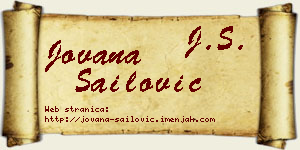 Jovana Sailović vizit kartica